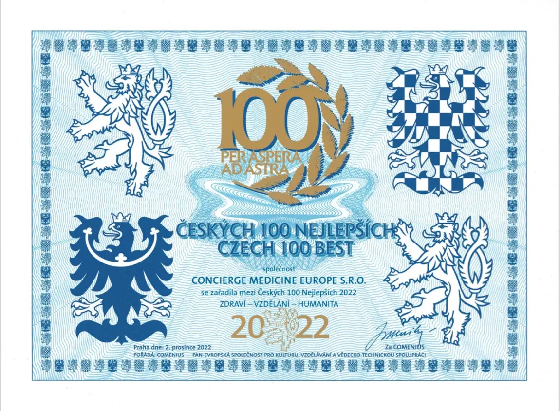Czech100best2022certificate